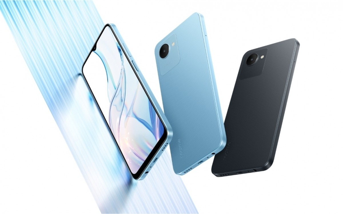 Realme C30s có thiết kế đẹp mắt với cạnh phẳng.