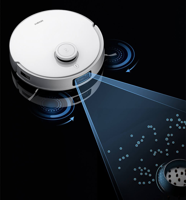 Deebot phát hiện ra các loại hạt để từ đó điều chỉnh chế độ làm việc phù hợp