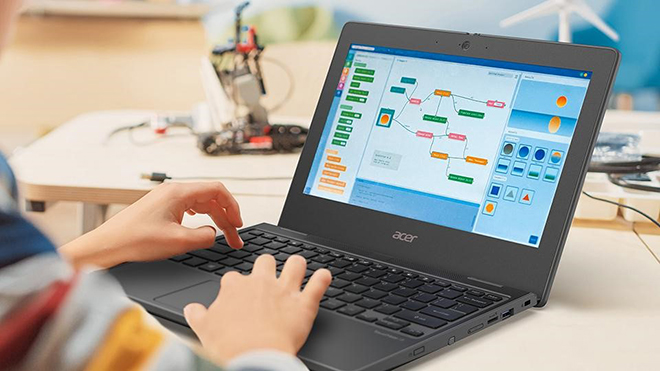Acer Travel Mate B3 có thiết kế gọn nhẹ với cân nặng chỉ 1,4kg và cấu hình đủ dùng cho việc học online và giải trí đơn giản của học sinh - sinh viên