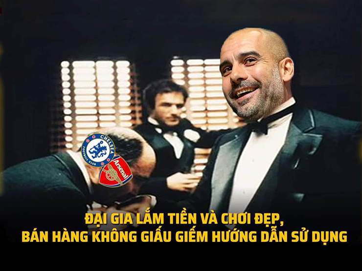 Tranh vui - Ảnh chế: Arsenal và Chelsea biết ơn Man City khi bán hàng kèm hướng dẫn sử dụng