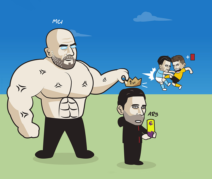 "Quái vật" Haaland tiếp tục nổ súng, Man City tạm chiếm ngôi đầu.