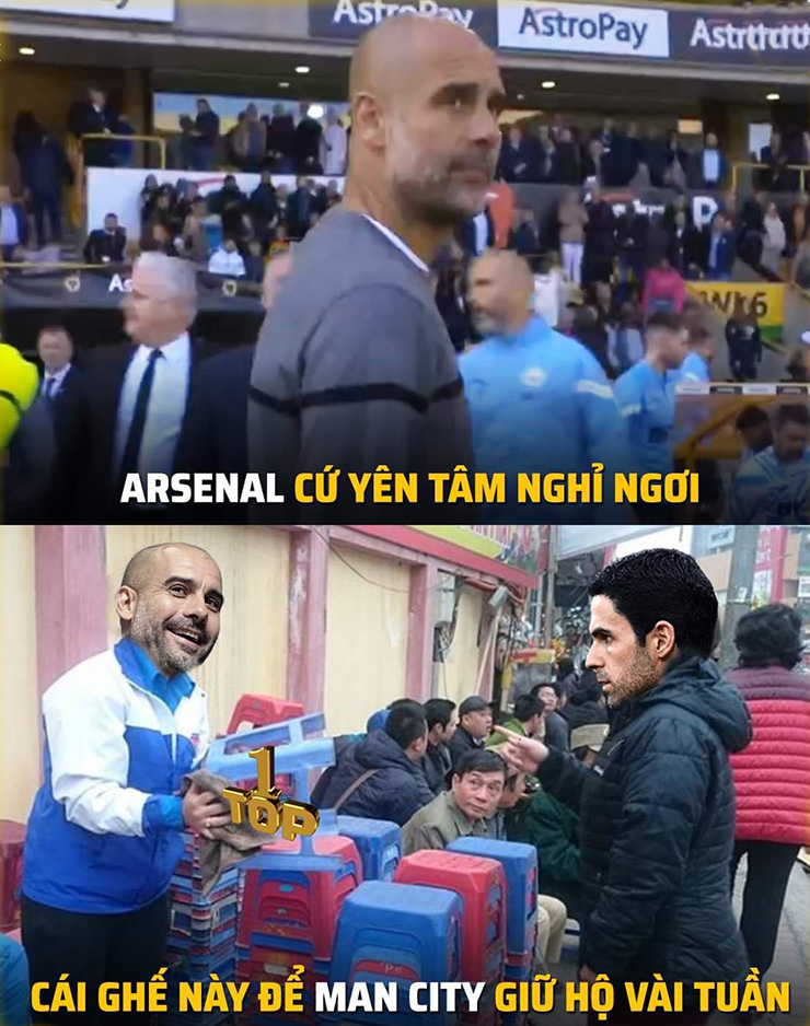 Man City giữ hộ ghế đầu bảng của Arsenal.
