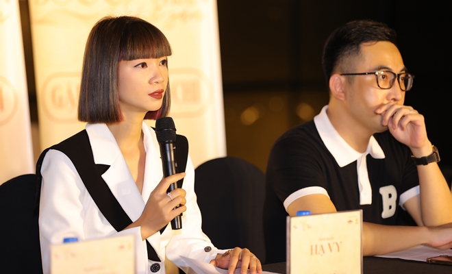 Hạ Vy chia sẻ tại buổi họp báo