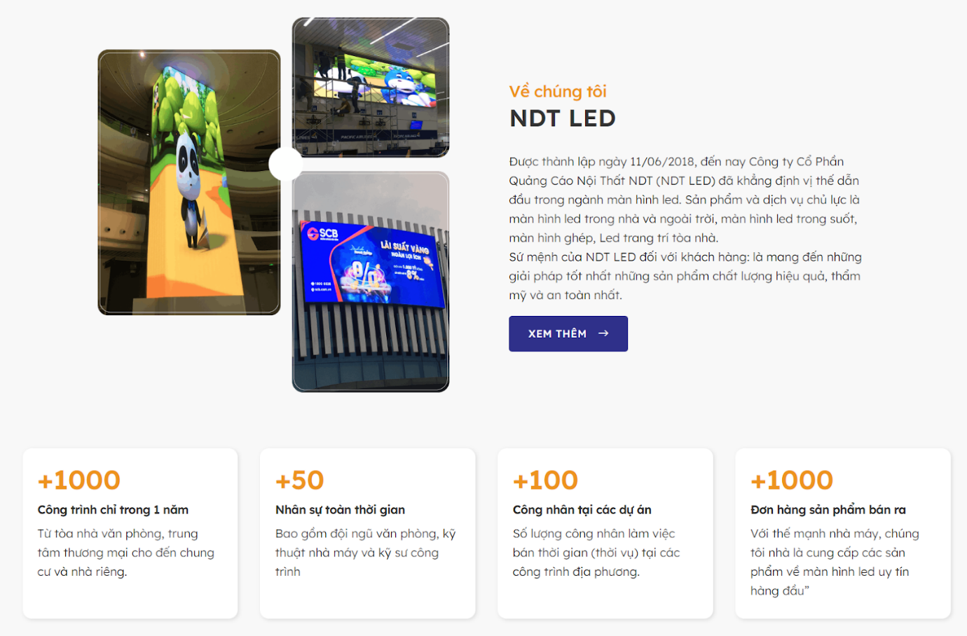 NTD LED Thương hiệu cung cấp màn hình LED uy