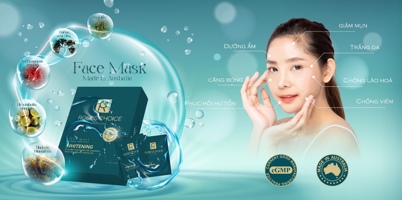 Lựa chọn mặt nạ Rose’s Choice 4 in 1 để sở hữu làn da trắng hồng, căng bóng