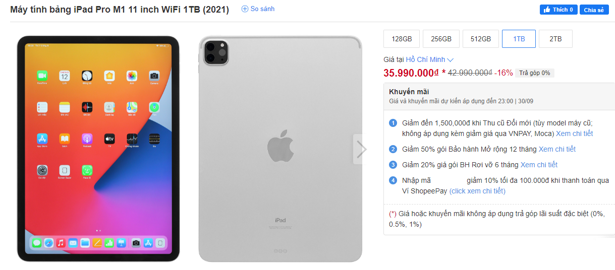 Bảng giá iPad tháng 9: Giảm “sốc” tới 7 triệu đồng - 1