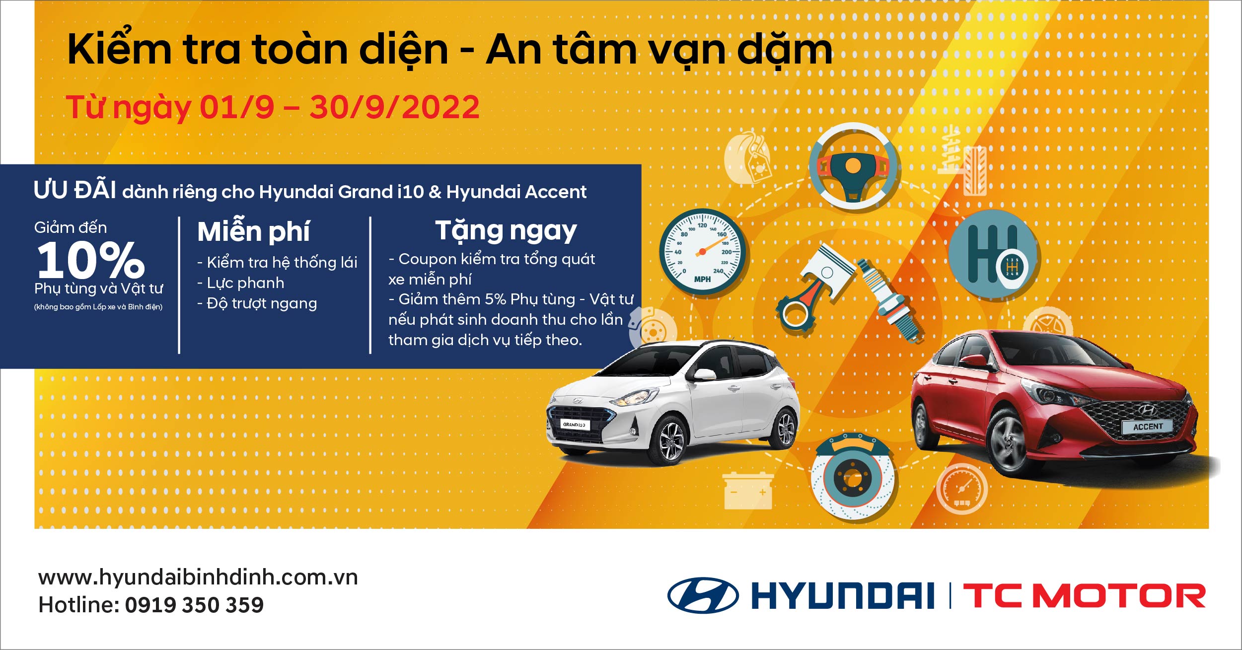 Chương trình “Kiểm tra toàn diện – An tâm vạn dặm” cùng Hyundai Bình Định - 1