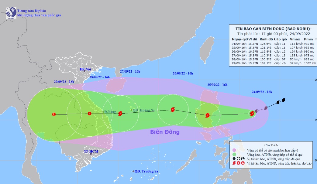 Bão Noru mạnh lên nhanh chóng, vào Biển Đông sẽ hướng thẳng về Trung Bộ - 1