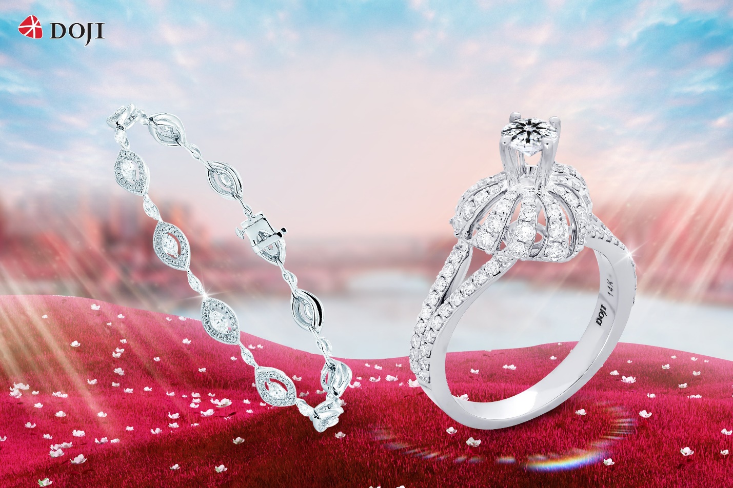 Tạo sức hút riêng với Trang sức kim cương DOJI