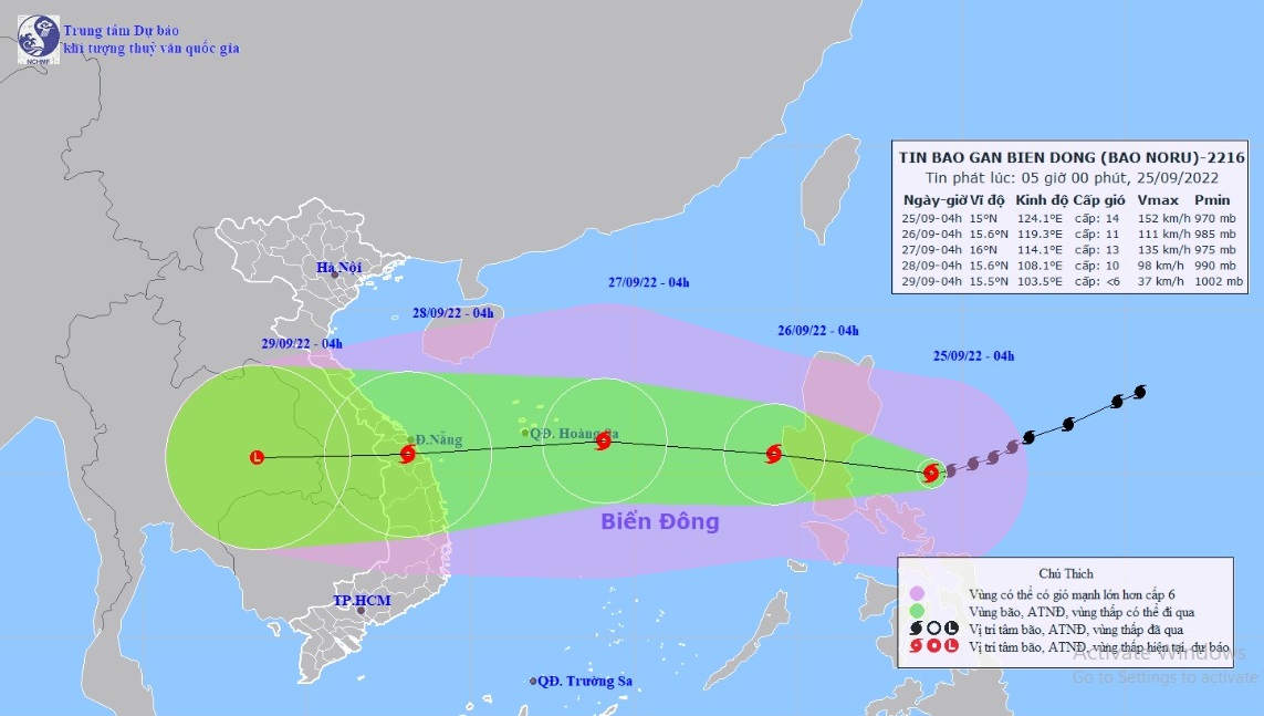 Bão Noru mạnh lên tiệm cận mức siêu bão, gió giật cấp 17 - 1