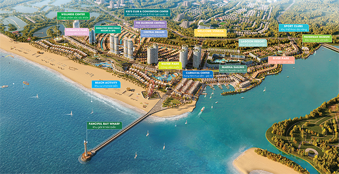 Hometel được thừa hưởng trọn vẹn hệ giá trị của HomeResort Venezia Beach với 16 cụm tiện ích all-in-one