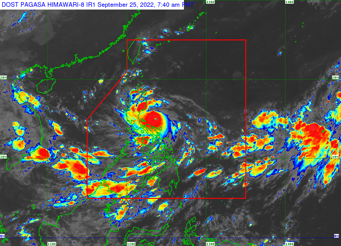 Siêu bão Noru khi đổ bộ vào Philippines (ảnh: Straitstimes)