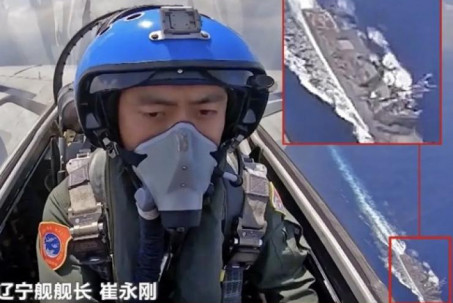 Trung Quốc công bố video tiêm kích J-15 bay ngay phía trên tàu chiến Mỹ