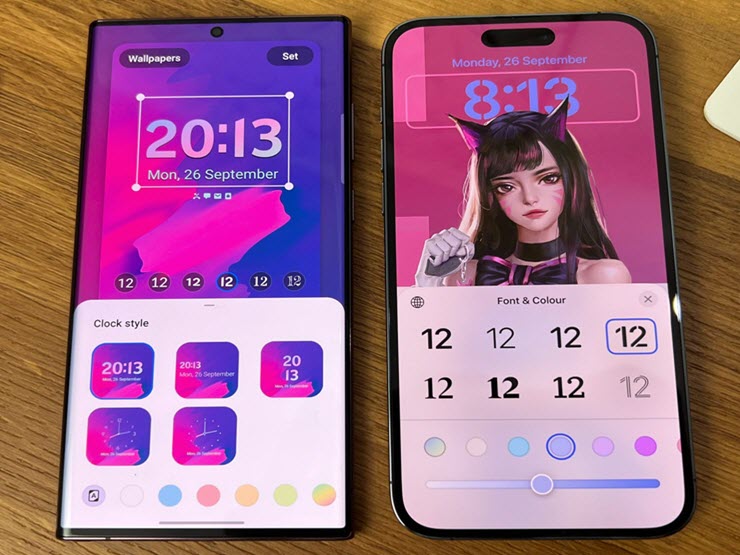 Thời trang Hi-tech - Samsung “nhái” màn hình khóa của iOS 16