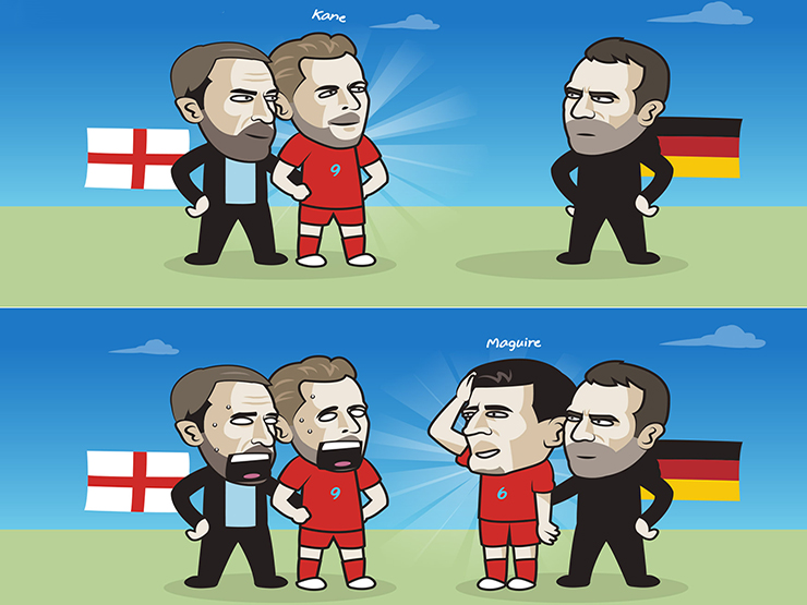 Tranh vui - Ảnh chế: Harry Maguire "tỏa sáng" giúp ĐT Đức cầm hòa ĐT Anh