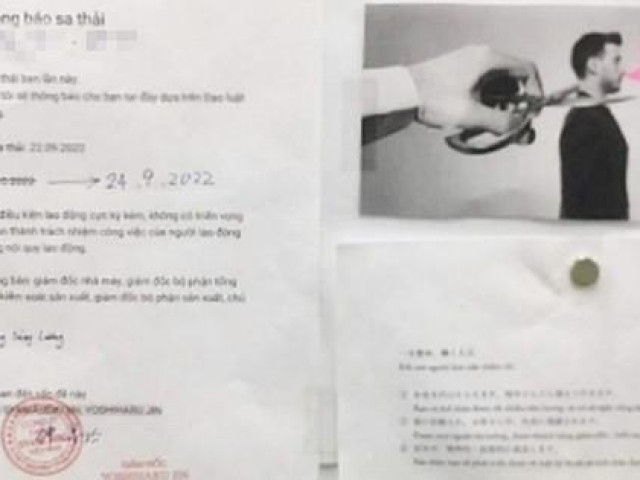 Tin tức trong ngày - Vụ công nhân bị bêu thông báo sa thải kèm ảnh bị kéo cắt cổ: Có thể kiện ra tòa