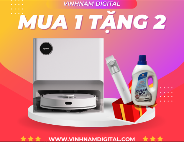 Xiaomi Lydsto W2- Robot hút bụi lau nhà tự động giặt giẻ nói tiếng Việt - 7