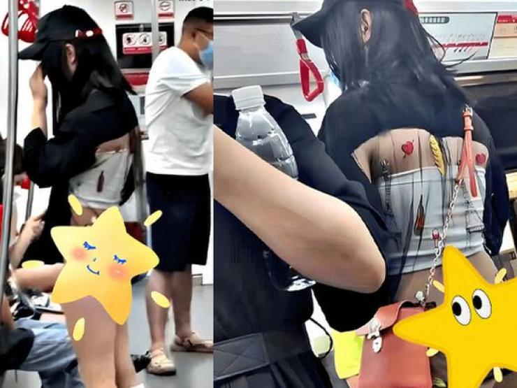 Bạn trẻ - Cuộc sống - Cô gái mặc đồ phản cảm trên tàu điện ngầm, hành khách xung quanh vội có hành động này