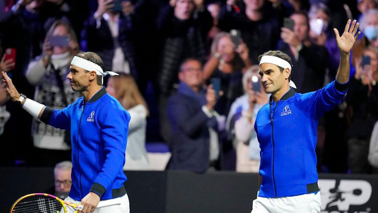 Federer và Nadal sát cánh ở Laver Cup 2022 trong trận đấu kịch tính, khi "Tàu tốc hành" chia tay sự nghiệp thi đấu 24 năm của mình