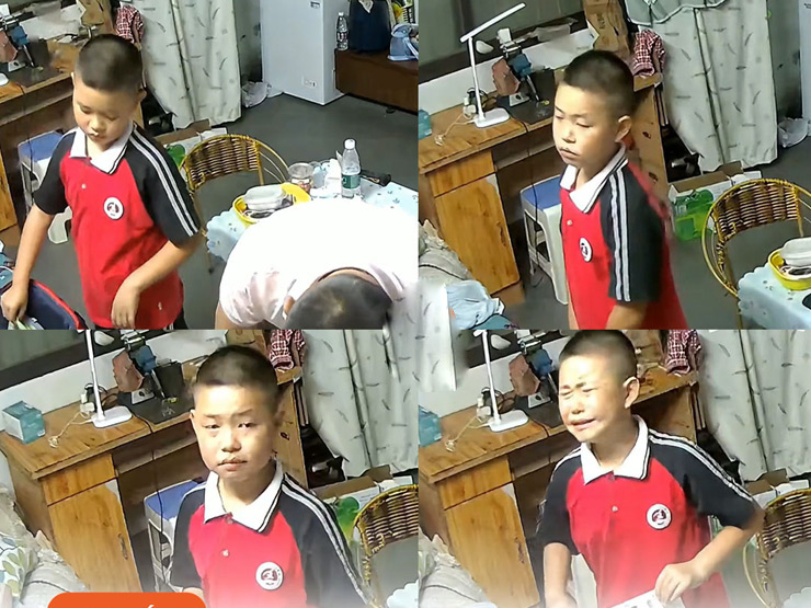 Bạn trẻ - Cuộc sống - Clip: Cậu bé bật khóc sau khi bố rời khỏi nhà gây xúc động