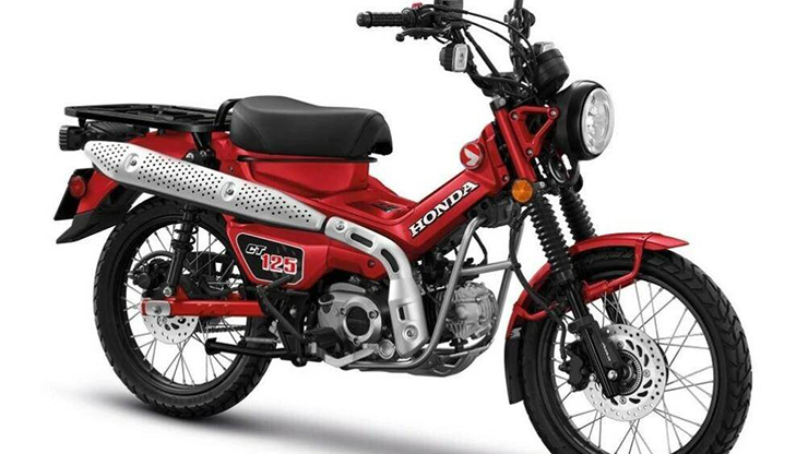 Ngoài màu xám mới, Honda CT125 2022 còn có 2 tùy chọn màu sơn khác là đỏ và xanh lá. Trong khi đó, màu nâu cũ đã bị loại bỏ
