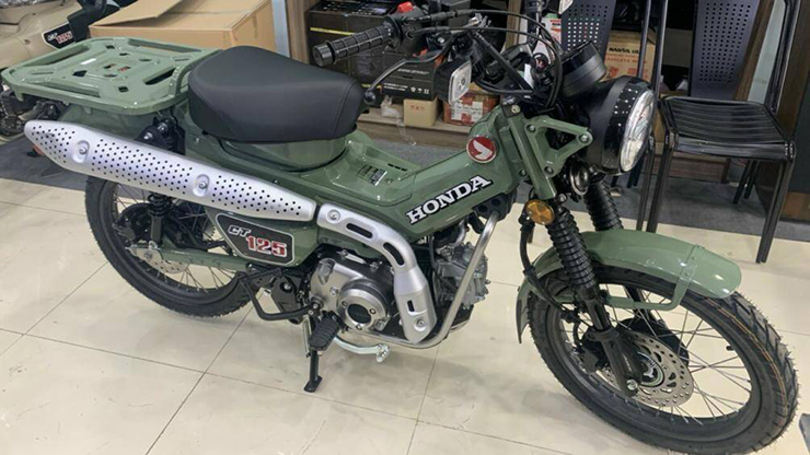 Động cơ của Honda CT125 2022 tạo ra công suất tối đa 6,7 kW (khoảng 9,1 mã lực) thay vì 6,5 kW (8,8 mã lực) như phiên bản cũ
