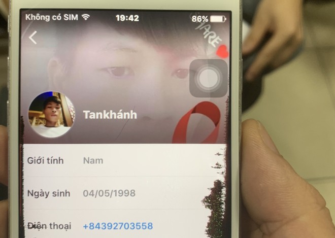 Hình ảnh Zalo của nạn nhân