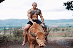 Đàn ông - Sau khi mãn hạn tù, "nam thần Miến Điện" khoe bộ cơ bắp rắn rỏi đi cưỡi trâu, làm ruộng