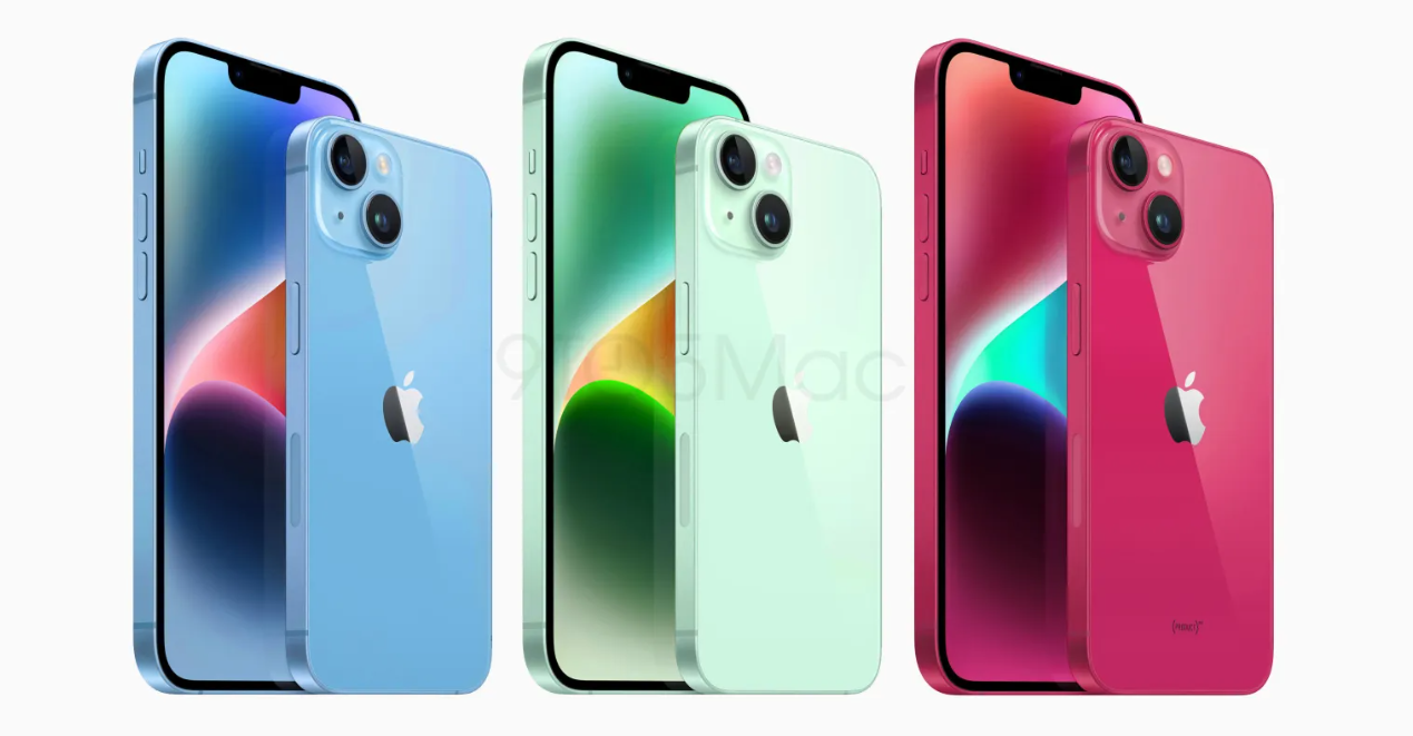 Các màu dự kiến của iPhone 15 tiêu chuẩn.
