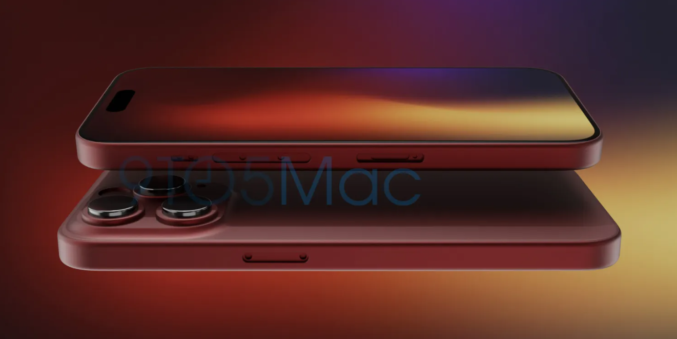 Cặp iPhone 15 Pro sẽ có màu đỏ đậm nổi bật.