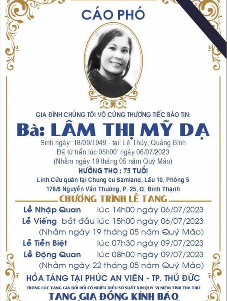 Nhà thơ Lâm Thị Mỹ Dạ qua đời - 2