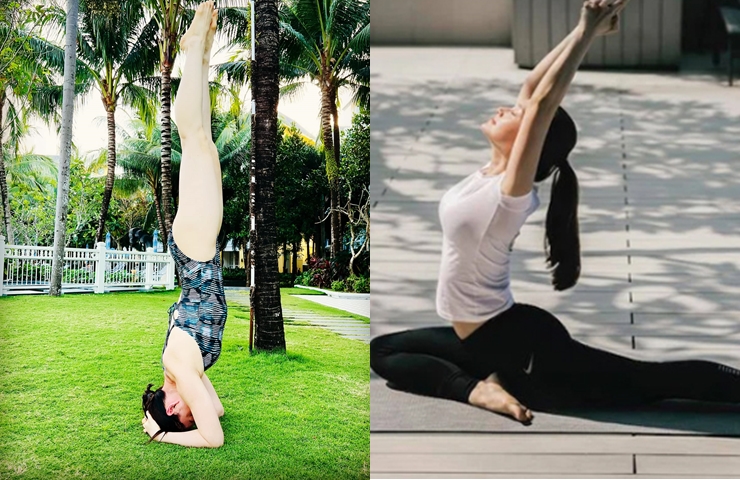 Được biết, sao nữ "Thương ngày nắng về" có nhiều năm gắn bó với bộ môn&nbsp;yoga và cardio để giữ dáng săn chắc, dẻo dai.
