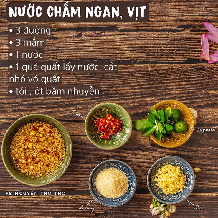Nếu làm đúng theo công thức, bạn sẽ có bát nước chấm đặc quánh, chấm với thịt ngan hay vịt không gì tuyệt bằng.
