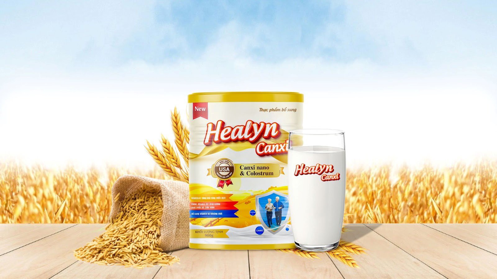 &nbsp;Sản phẩm sữa Canxi hữu cơ Healyn Canxi
