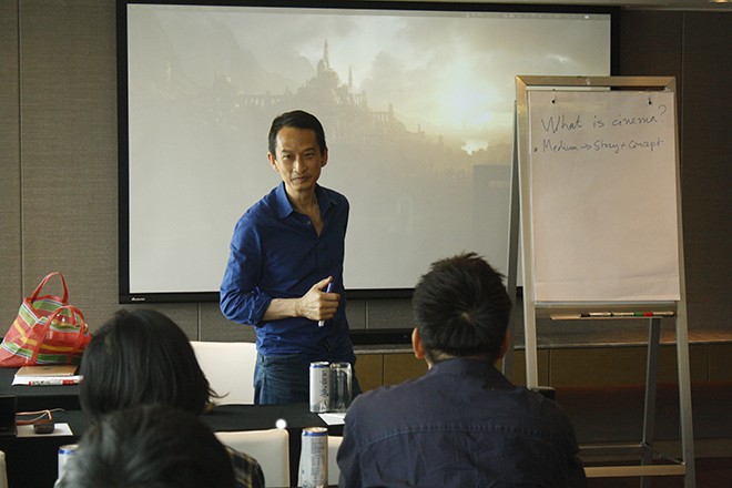 Đạo diễn Trần Anh Hùng tại buổi workshop đặc biệt dành cho các nhà làm phim trẻ