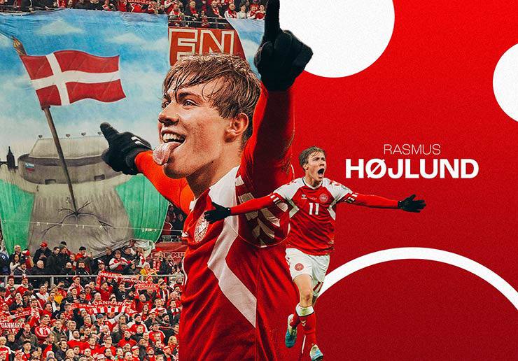 Hojlund đang nổi lên với bóng đá Đan Mạch nhờ phong độ ở ĐTQG và Atalanta