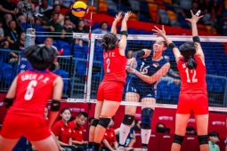 Thể thao - "Sếu vườn" 15 tuổi cao 1m92 ghi điểm "như máy" ở giải bóng chuyền nữ Châu Á