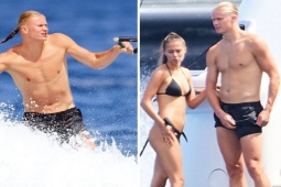 Bóng đá - Haaland du hí ở Pháp, bạn gái diện bikini khoe dáng "bốc lửa"