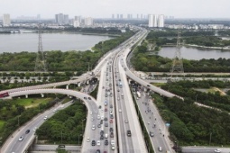 Kinh doanh - Chiêm ngưỡng con đường hiện đại nhất Thủ đô từ trên cao