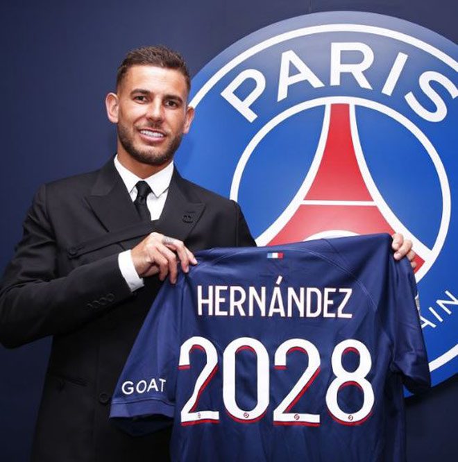 Lucas Hernandez sẽ chơi cho PSG đến mùa hè năm 2028