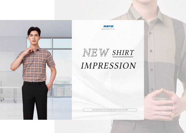 Người dáng săn chắc nên chọn mẫu áo sơ mi nam cộc tay bó sát cơ thể