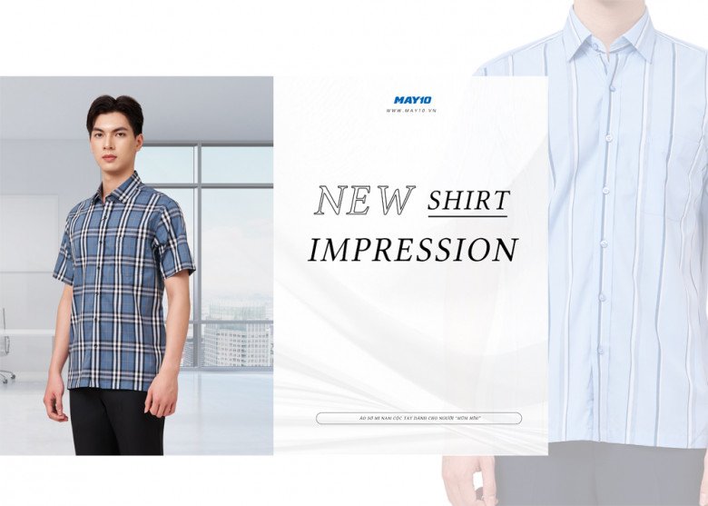 Người có dáng “mũm mĩm” nên chọn áo sơ mi nam cộc tay đơn giản, không quá ôm sát cơ thể