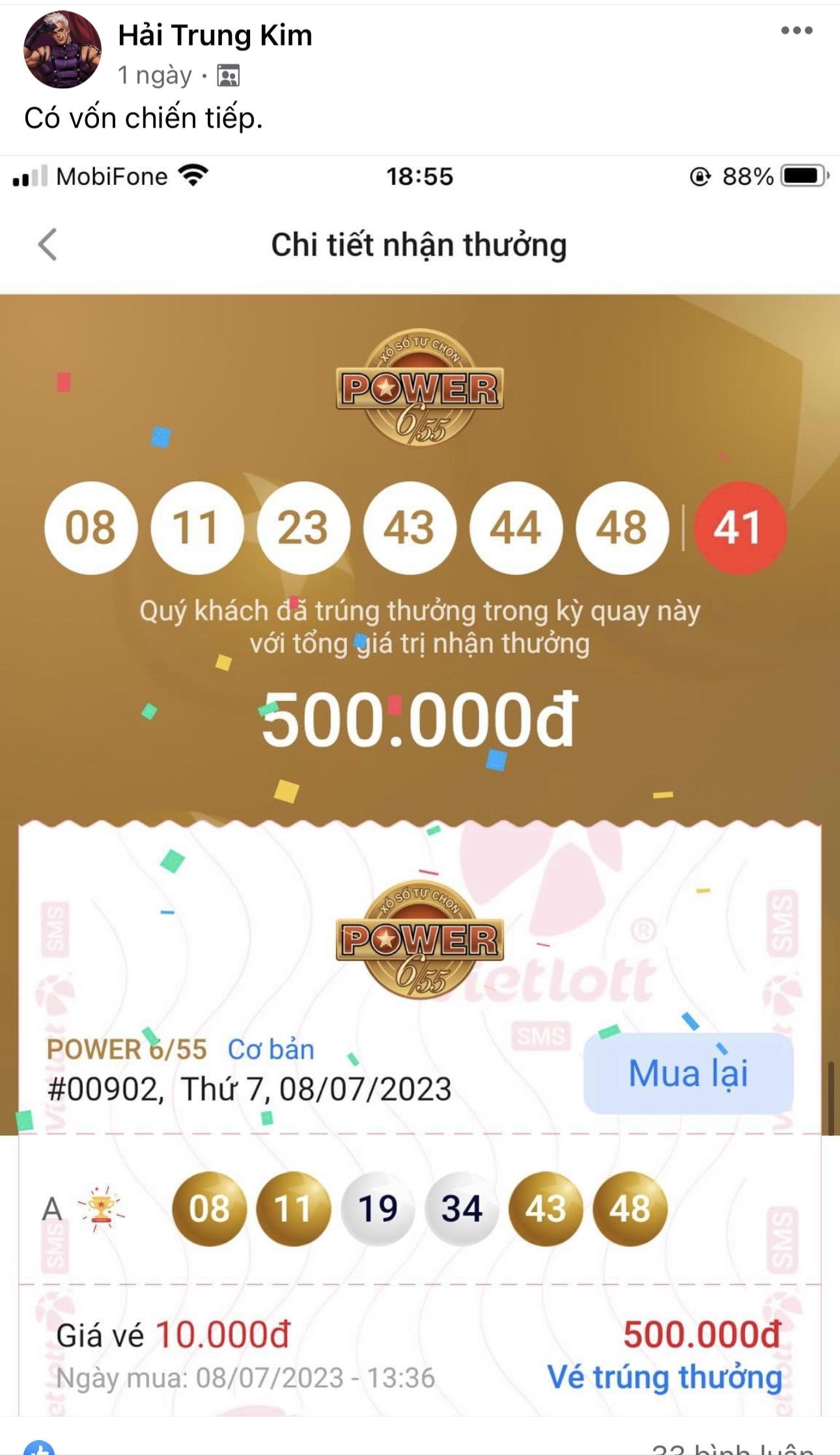 Hình ảnh các bài đăng trên hội nhóm chia sẻ, thảo luận về Power 6/55