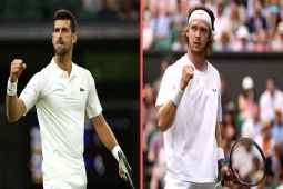 Thể thao - Trực tiếp tennis Djokovic - Rublev: Nole thắng áp đảo set quyết định (Wimbledon) (Kết thúc)