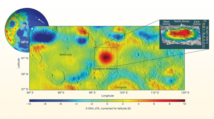 Vị trí các nhà khoa học tìm thấy đá granit trên Mặt Trăng.