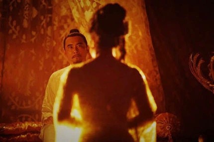 Nữ diễn viên mặc xiêm y mỏng, để lộ thân hình gợi cảm trong "Võ Tắc Thiên bí sử".