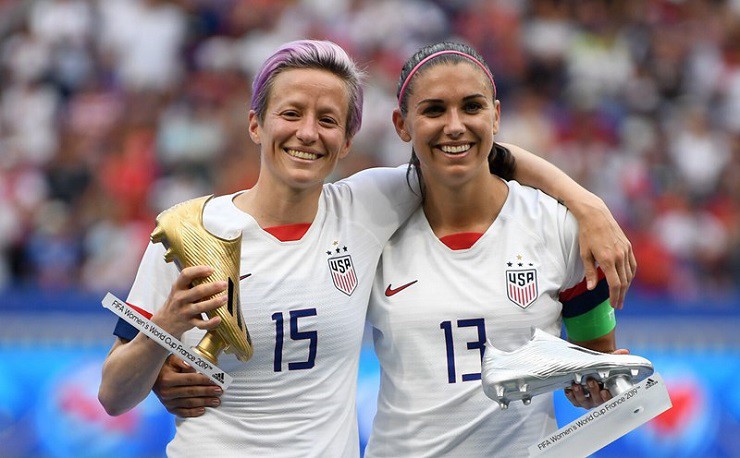 Rapinoe (trái) và&nbsp;Morgan (phải) là hai ngôi sao được kỳ vọng&nbsp;nhất của ĐT nữ&nbsp;Mỹ ở World Cup 2023