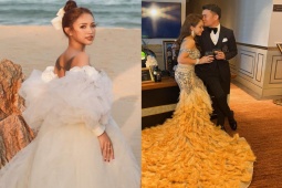 Đời sống Showbiz - Vân Hugo khoe ảnh cưới, lần đầu tiết lộ từng khóc 1 mình ở sân bay vì chồng doanh nhân