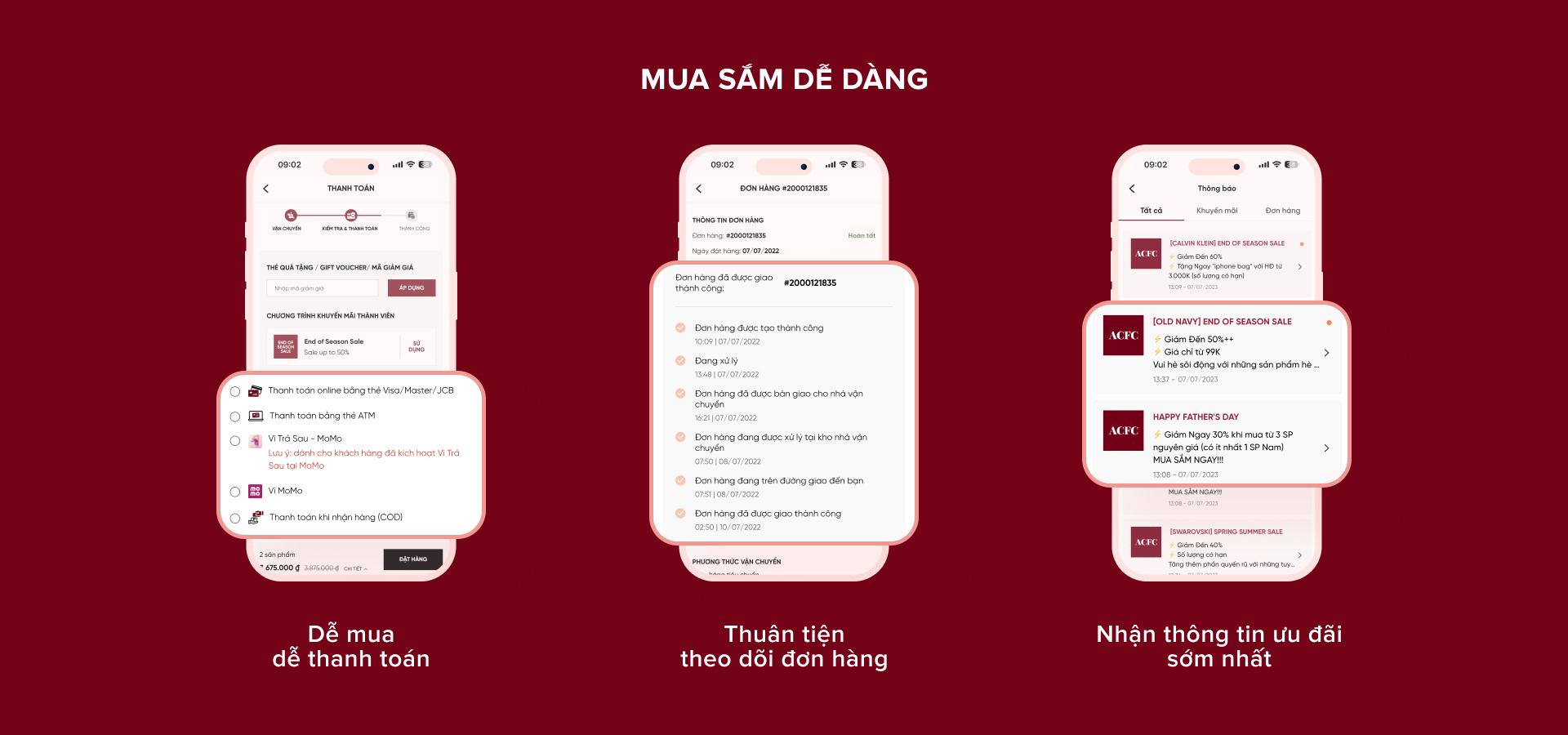 Ứng dụng mua sắm hàng hiệu online ACFC - mảnh ghép thời thượng cho mọi bản phối - 3