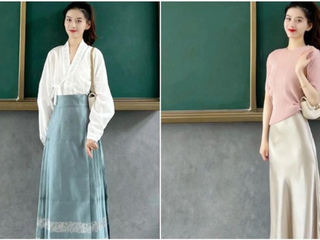 Bạn trẻ - Cuộc sống - Cô giáo tiểu học Trung Quốc gây sốt mạng vì có style "cực phẩm", đi dạy cả năm không mặc trùng đồ